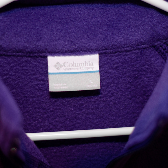 Columbia Benton Springs Dark Purple Zip Fleece - Picture 3 of 6